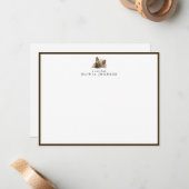 Carte de correspondance illustrée Bouledogue Franç (Devant/Arrière en situation)