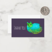 Carte De Correspondance Image d'art de chat bleu gras mou (Devant/Arrière en situation)