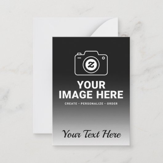 Carte De Correspondance Image et texte à dégradé (Devant)