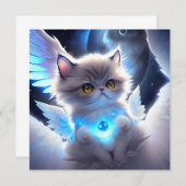 Carte De Correspondance Imaginaire Cat Angel (Devant / Derrière)