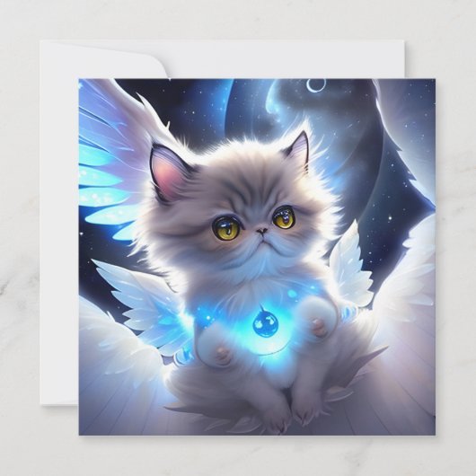 Carte De Correspondance Imaginaire Cat Angel (Devant)