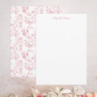 Imaginaire Floral vintage gravé rose-toile