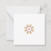 Carte De Correspondance Impression d'art floral Mandala | Décor Boho (Devant)