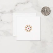 Carte De Correspondance Impression d'art floral Mandala | Décor Boho (Devant/Arrière en situation)
