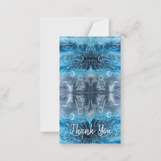 Carte De Correspondance Impression de batik de méduse lunaire (Devant)
