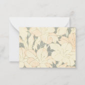Carte De Correspondance Impression Florale Rétro Lumineuse (Dos)