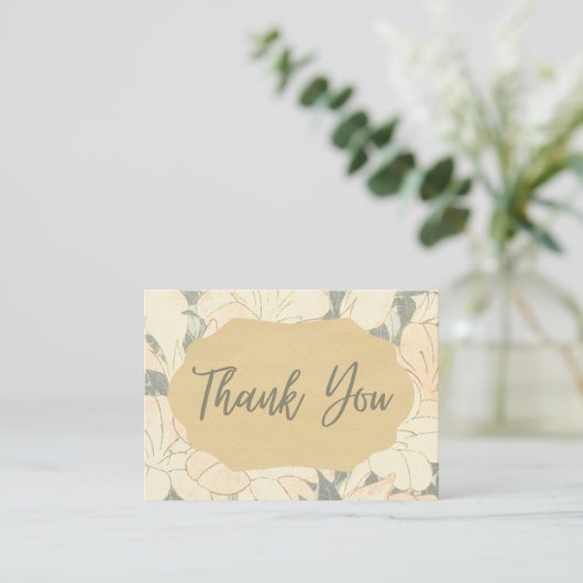 Carte De Correspondance Impression Florale Rétro Lumineuse (Debout devant)