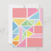 Carte De Correspondance Impression géométrique Spring Pastels (Dos)