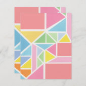 Carte De Correspondance Impression géométrique Spring Pastels (Devant / Derrière)