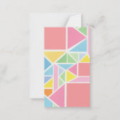 Carte De Correspondance Impression géométrique Spring Pastels (Devant)