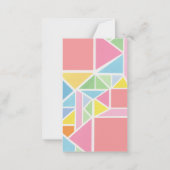 Carte De Correspondance Impression géométrique Spring Pastels (Dos)