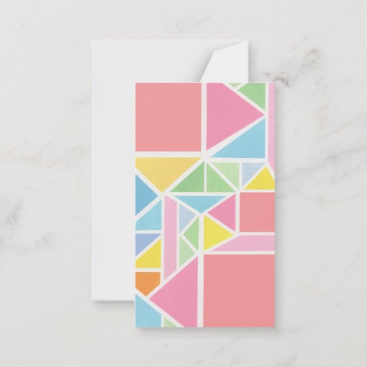 Carte De Correspondance Impression géométrique Spring Pastels (Dos)