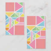 Carte De Correspondance Impression géométrique Spring Pastels (Devant / Derrière)