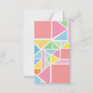 Carte De Correspondance Impression géométrique Spring Pastels