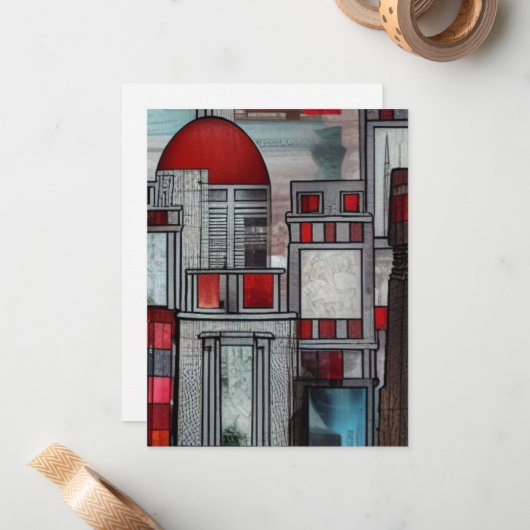 Carte De Correspondance Impressions architecturales (Devant/Arrière en situation)