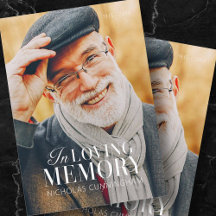 In Love Memory Modern Elegant Photo Memorial