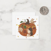 Carte De Correspondance Incroyable Automne: Lapin & Citrouille (Devant/Arrière en situation)