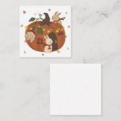 Carte De Correspondance Incroyable Automne: Lapin & Citrouille (Devant / Derrière)