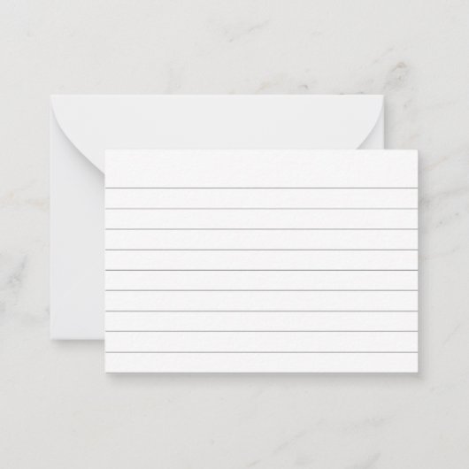 Carte De Correspondance Index par ligne (Dos)