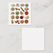 Carte De Correspondance Indian Foods Plats Cuisine indienne Illustration (Devant / Derrière)