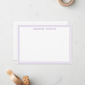 Carte De Correspondance Indigo Modern Professional Double Bordure (Devant/Arrière en situation)