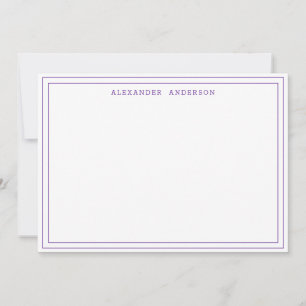 Carte De Correspondance Indigo Modern Professional Double Bordure