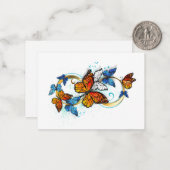 Carte De Correspondance Infini de papillons monarques (Devant/Arrière en situation)