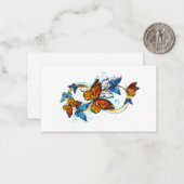 Carte De Correspondance Infinité de papillons monarques (Devant/Arrière en situation)