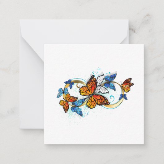 Carte De Correspondance Infinité de papillons monarques (Devant)