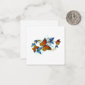 Carte De Correspondance Infinité de papillons monarques (Devant/Arrière en situation)