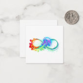 Carte De Correspondance Infinity avec Rainbow Jellyfish (Devant/Arrière en situation)