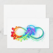 Carte De Correspondance Infinity avec Rainbow Jellyfish (Devant / Derrière)