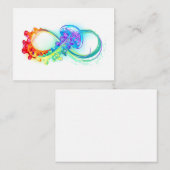 Carte De Correspondance Infinity avec Rainbow Jellyfish (Devant / Derrière)