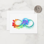 Carte De Correspondance Infinity avec Rainbow Jellyfish (Devant/Arrière en situation)