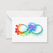Carte De Correspondance Infinity avec Rainbow Jellyfish (Devant)