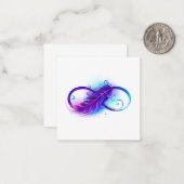 Carte De Correspondance Infinity with Purple Feather (Devant/Arrière en situation)