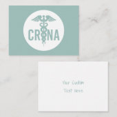 Carte De Correspondance Infirmière certifiée CRNA Infirmière certifiée Ane (Devant / Derrière)