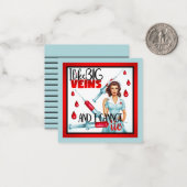 Carte De Correspondance Infirmière nostalgique mignonne j'aime les grosses (Devant/Arrière en situation)