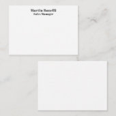 Carte De Correspondance Informations de nom propre classique professionnel (Devant / Derrière)