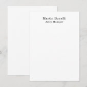 Carte De Correspondance Informations de nom propre classique professionnel (Devant / Derrière)