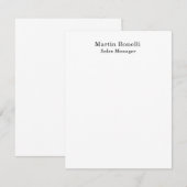 Carte De Correspondance Informations de nom propre classiques professionne (Devant / Derrière)