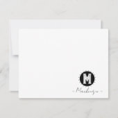 Carte De Correspondance Initial Family Name Monogram Circle (Devant)
