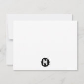 Carte De Correspondance Initial Family Name Monogram Circle (Dos)