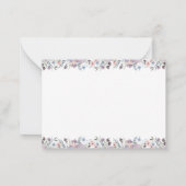 Carte De Correspondance Initiales de monogramme de script Fleurs sauvages  (Dos)