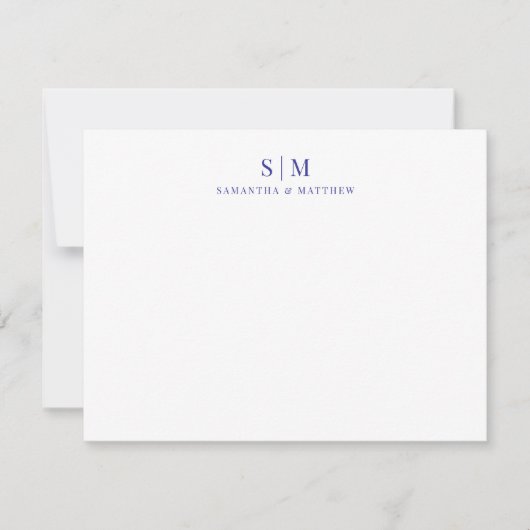 Carte De Correspondance Initiales de monogramme élégantes et simples de co (Devant)