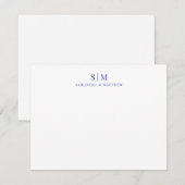 Carte De Correspondance Initiales de monogramme élégantes et simples de co (Devant / Derrière)