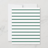 Carte De Correspondance Initiales de monogramme personnalisées vert classi (Dos)