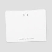 Carte De Correspondance Initiales en couple monogramme personnalisées