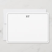 Carte De Correspondance Initiales Modernes Élégantes Monogramme Coins Arro (Devant)