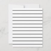 Carte De Correspondance Initiales monographiques personnalisées au charbon (Dos)